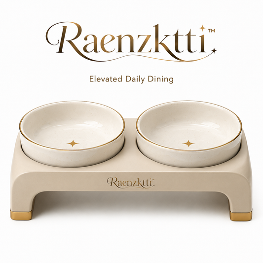 Raenzktti™ Premium Ceramic Pet Bowl Set